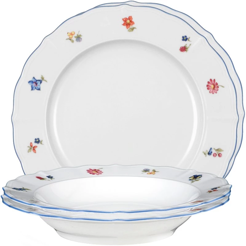 Seltmann Weiden servizio da tavola 12 pz. porcellana bianco