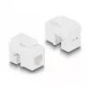 DeLOCK keystone LSA set RJ45 RJ11 Cat.6 nero supporto a clip