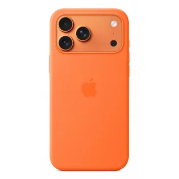 Custodia in silicone Apple iPhone 17 Pro Max compatibile MagSafe arancione