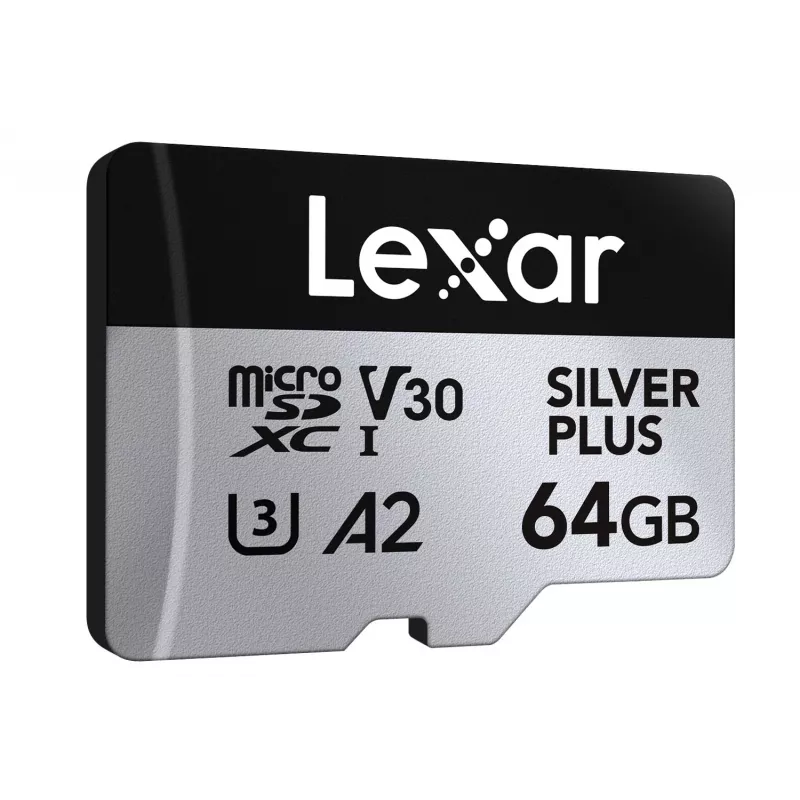 Scheda MicroSD Lexar 64 GB UHS-I Classe 3 SILVER PLUS