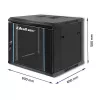 Armadio di rete QOLTEC 9U modello 54466 – armadio aperto per montaggio server/rack 9U