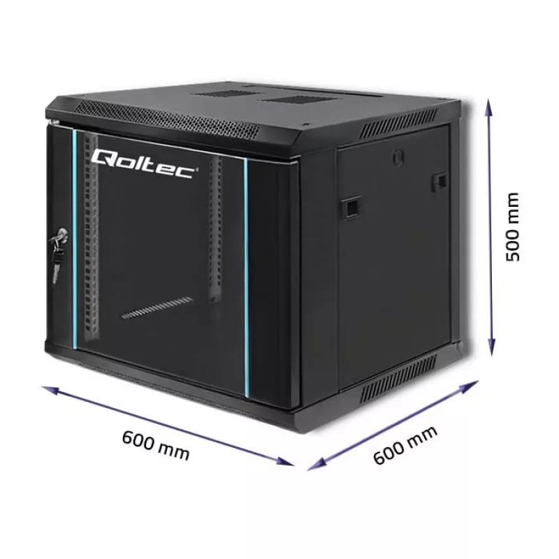 Armadio di rete QOLTEC 9U modello 54466 – armadio aperto per montaggio server/rack 9U