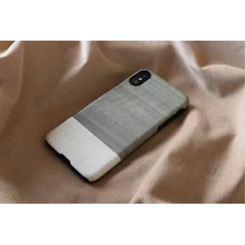 Custodia per smartphone man and wood per iPhone X/XS — nero, retro rigido protettivo