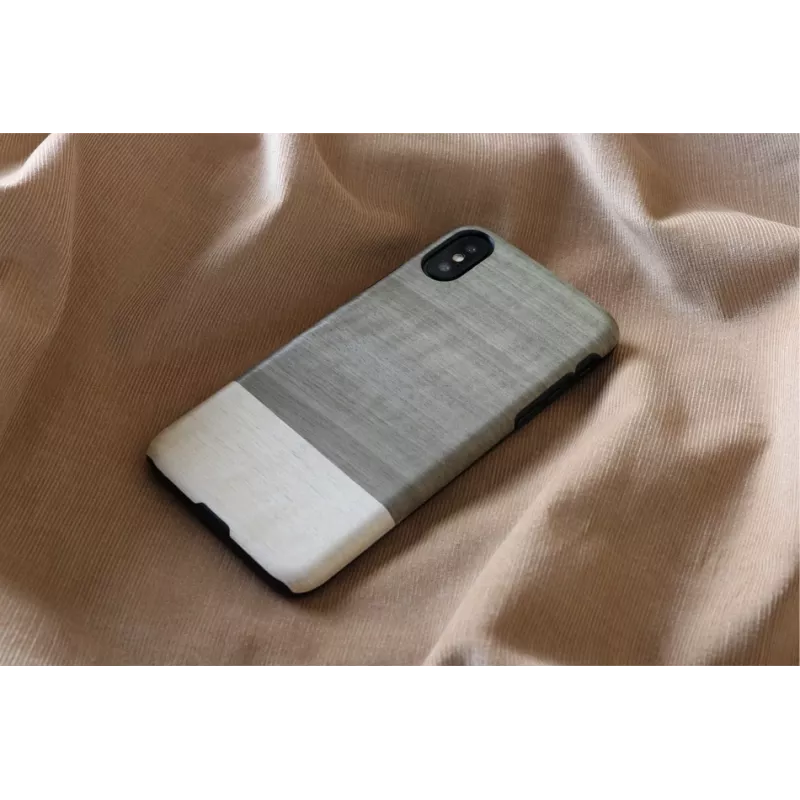 Custodia per smartphone man and wood per iPhone X/XS — nero, retro rigido protettivo