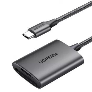 Lettore di schede UGREEN CM401 USB-C 5 Gb/s, case in alluminio, MMCmicro, USB 3.2 Gen 1 Type-C