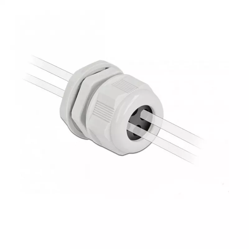 Pressacavo DeLOCK 60384 grigio plastica 2 pz.