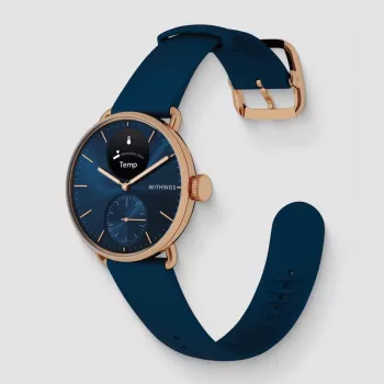 Withings ScanWatch 2 - orologio con ECG, frequenza cardiaca, SpO2, monitoraggio attività e sonno (38 mm, blu oro rosa)