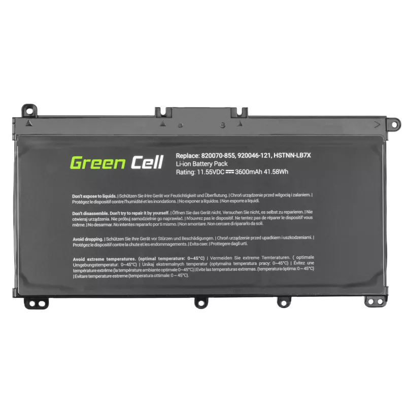 Batteria Green Cell HP145 per HP Pavilion (LiPo 3600 mAh, 11,55 V, nero)