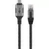 Goobay 70753 cavo USB-C a RJ45 Ethernet CAT 6 per connessione internet cablata stabile con router/modem/switch di rete/sostituisce adattatore USB a RJ45 / 1