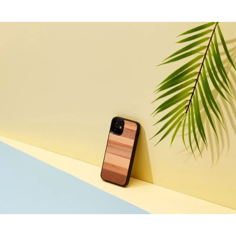 Custodia protettiva per smartphone Man and Wood per iPhone 12 mini – nero