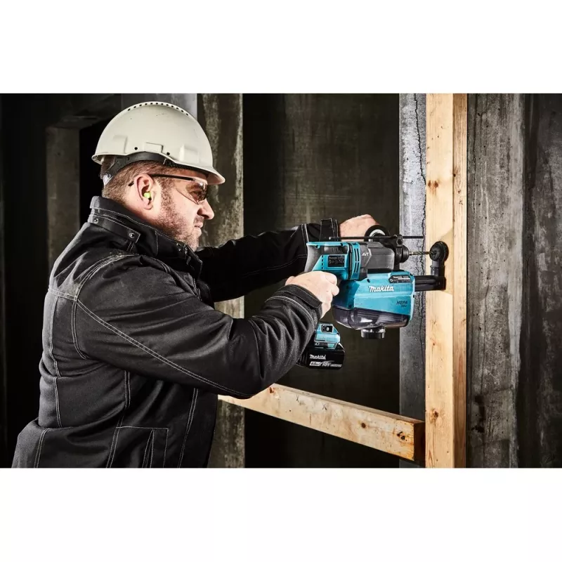Martello combinato a batteria DHR182ZU, 18Volt, martello perforatore blu/nero, Bluetooth, senza batteria e caricabatterie