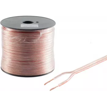 Cavo per altoparlanti ShiverPeaks 21108-CCA 2×0,75 mm² trasparente CCA, a due conduttori