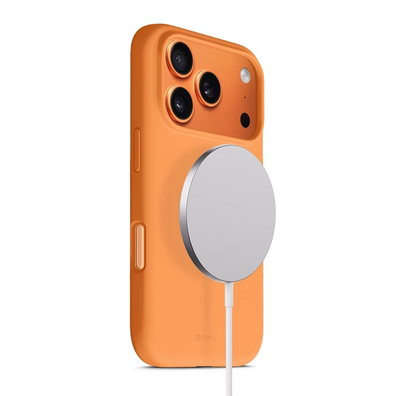 Custodia protettiva MagSafe Crong per iPhone 17 Pro – arancione