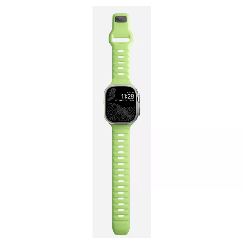 Cinturino Nomad Sport Band verde chiaro in gomma — larghezza 21,5 mm, polso 160–195 mm
