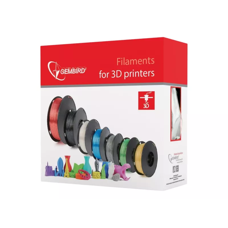 Materiale per stampa 3D Gembird 3DP-PLA+1.75-02-R rosso 1 kg