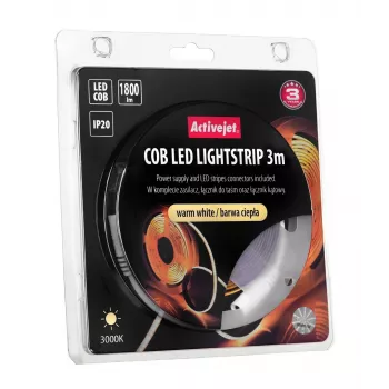 Activejet AJE-COB 3m striscia LED calda universale per interni