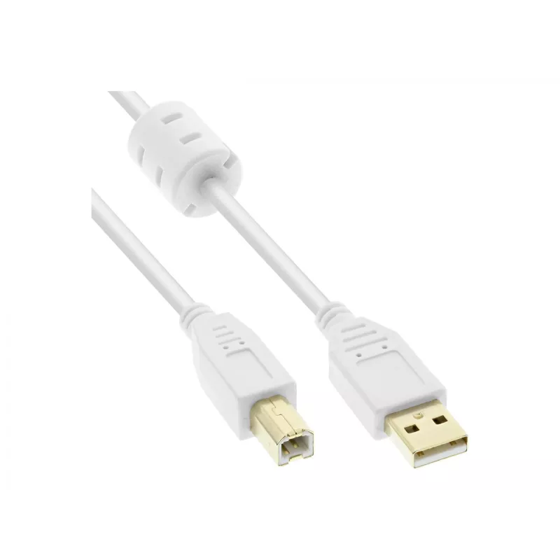 Cavo USB Microconnect USBAB2WF USB 2.0 2 m USB A USB B bianco