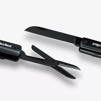 Penna torcia multifunzionale Nextool NE20026 — LED 50 lm, 90 min di autonomia, lama in acciaio inox, forbici, USB-C, alluminio, 125×15 mm, 38 g