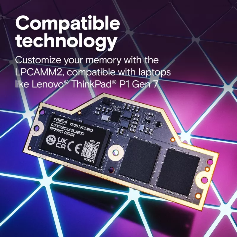 Memoria per notebook DDR5 LPCAMM2 64GB/7500 LPDDR5X