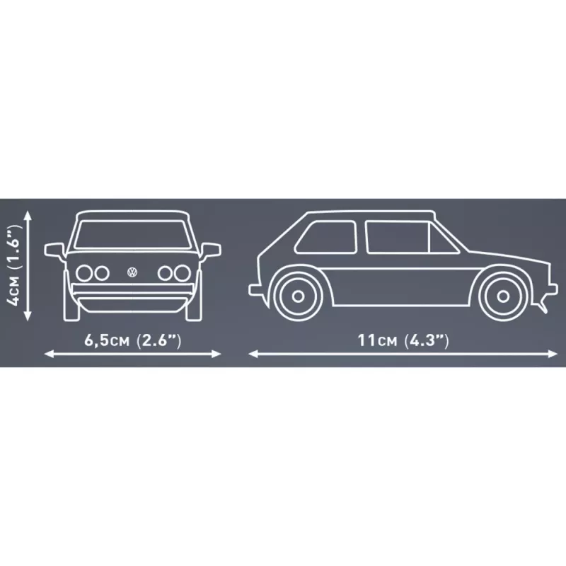 Cobi Volkswagen Golf GTI (1976–1983) set di costruzioni, blu, 1:35, 68 pezzi