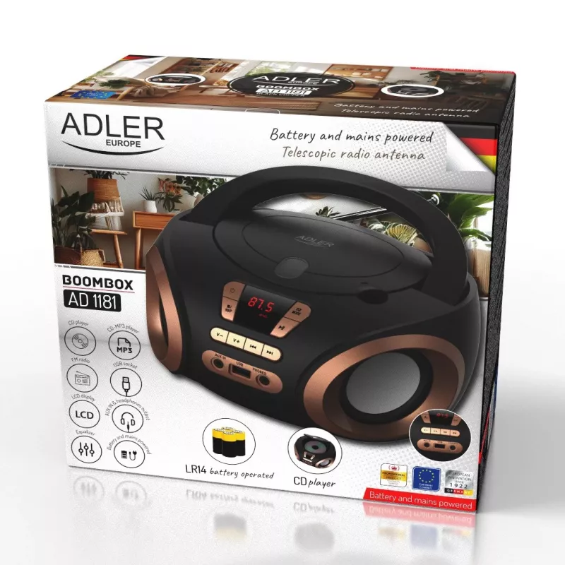 ADLER AD 1181bc - lettore CD/MP3 (Boombox)