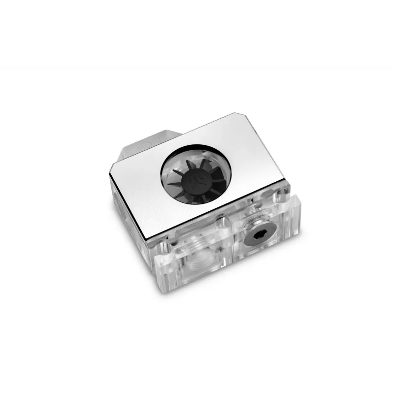 Indicatore di flusso EKWB — acciaio inox nichelato e trasparente 1 pz