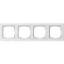Gira E2 021429 cornice a 4 posti, bianco puro lucido