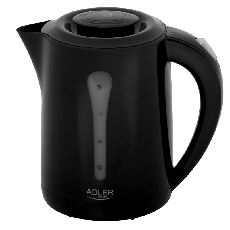 Adler Bollitore | AD 1244 | elettrico | 1850 W | 2,5 L | plastica | base girevole 360° | nero