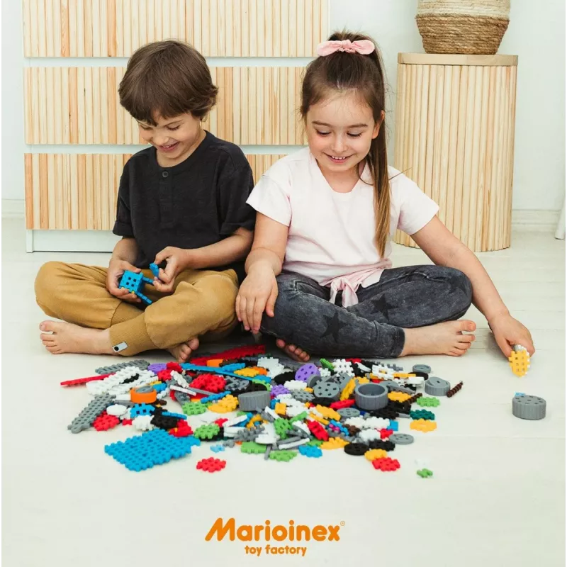 Set di costruzioni Marioinex Mini Waffle Constructor – 141 pezzi, multicolore, per bambini dai 5 anni in su