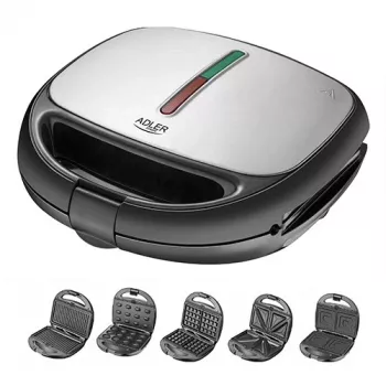 Adler AD 3040 sandwich maker 1200 W nero, grigio