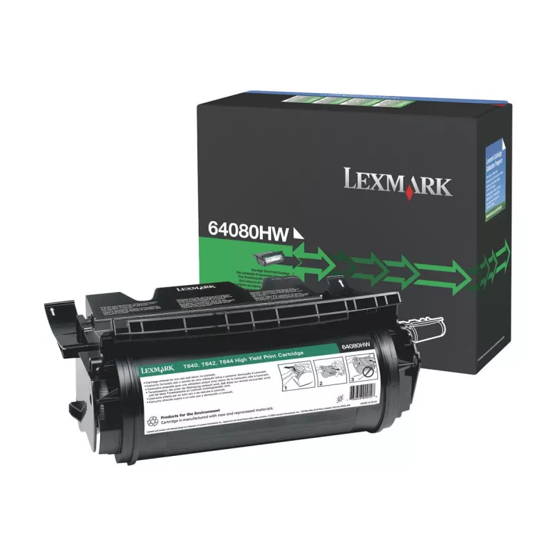 Lexmark 64080HW toner, alta resa, 21.000 pagine, nero, per T640/T642/T644, X642/X644/X646