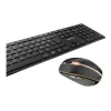 Tastiera sottile CHERRY DW 9100 con mouse inclusa universale RF wireless + Bluetooth AZERTY francese nero