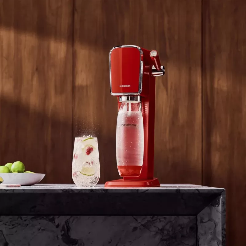 Gasatore SodaStream Art Mandarin Red 1L bottiglia per carbonazione