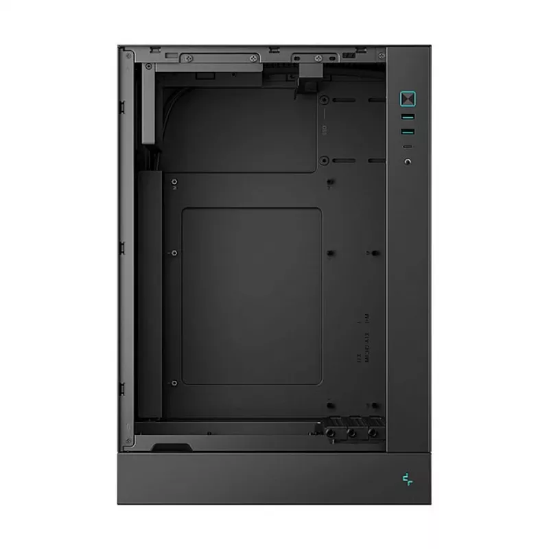 Case PC DeepCool CH170 PLUS Tower nero – micro-ATX/mini-ITX, vetro temperato, USB-C, alimentatore in alto