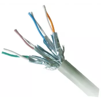 Cavo di rete GEMBIRD Cat6a RJ-45 maschio su RJ-45 maschio S/FTP 10 m LSZH, rame a filo pieno, grigio