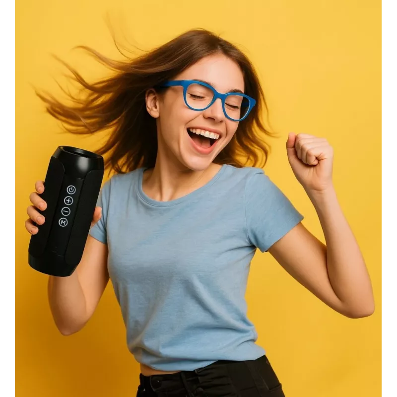 Diffusore stereo Bluetooth portatile SQUEAK SQ1008 — 14W RMS, Bluetooth 5.3, 1200 mAh, IPX4, FM, LED, AUX, USB