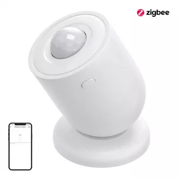 Rilevatore di movimento Sonoff SNZB-03P a parete, angolo di rilevamento 110°, portata 6 m, batteria CR2477, custodia in plastica