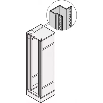 Schroff 19PANEL/SLIDE Mount 38U Zink (2X) - 38 U (22117356)