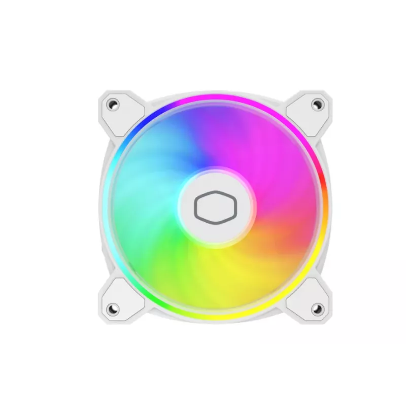 Cooler Master MasterFan MF120 Halo2 White Edition MFL-B2DW-21NP2-R2 ventola per case ARGB da 120 mm, 27 dB, 51,88 CFM, bianca
