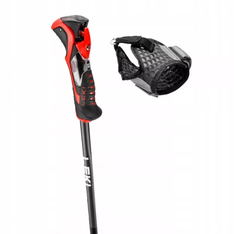 Bastoncini da sci Leki 3D AIRFOIL nero/rosso 120 cm