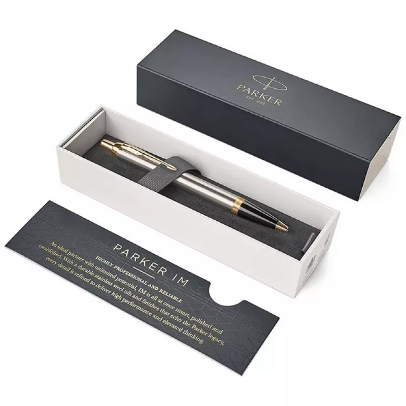 Penna a sfera retrattile con clip Parker IM blu