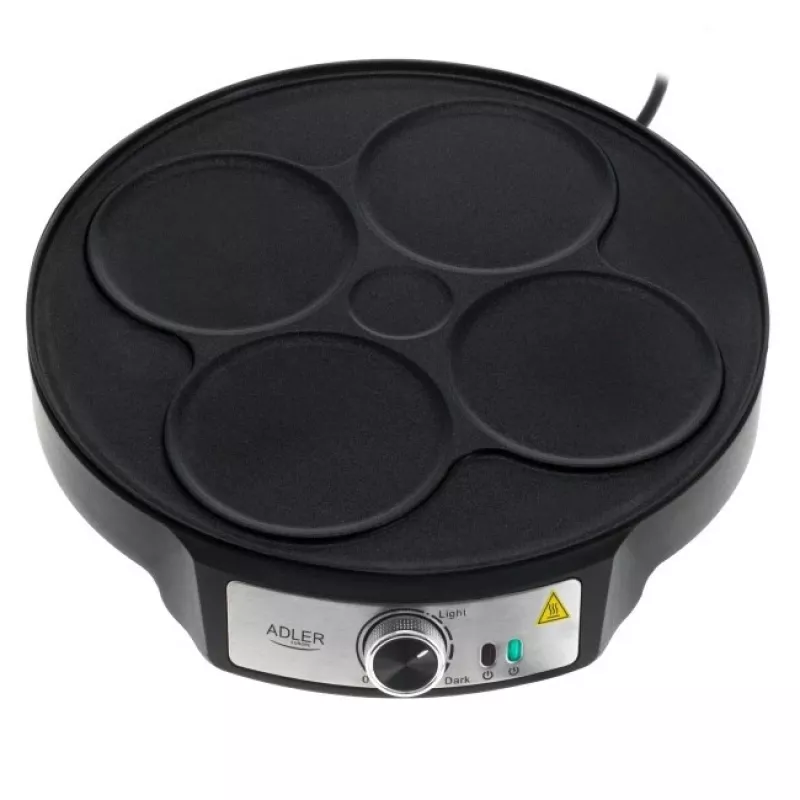 Adler AD 3093 Crepiera elettrica double-face 2 in 1, 1600 W, nero