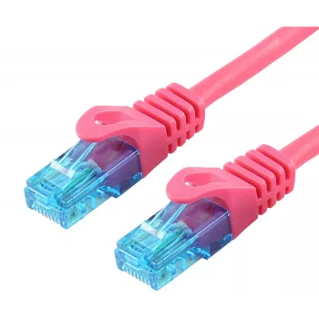 Cavo di rete LOGON TCU55U100M Cat5e U/UTP 10 m magenta RJ-45 su RJ-45