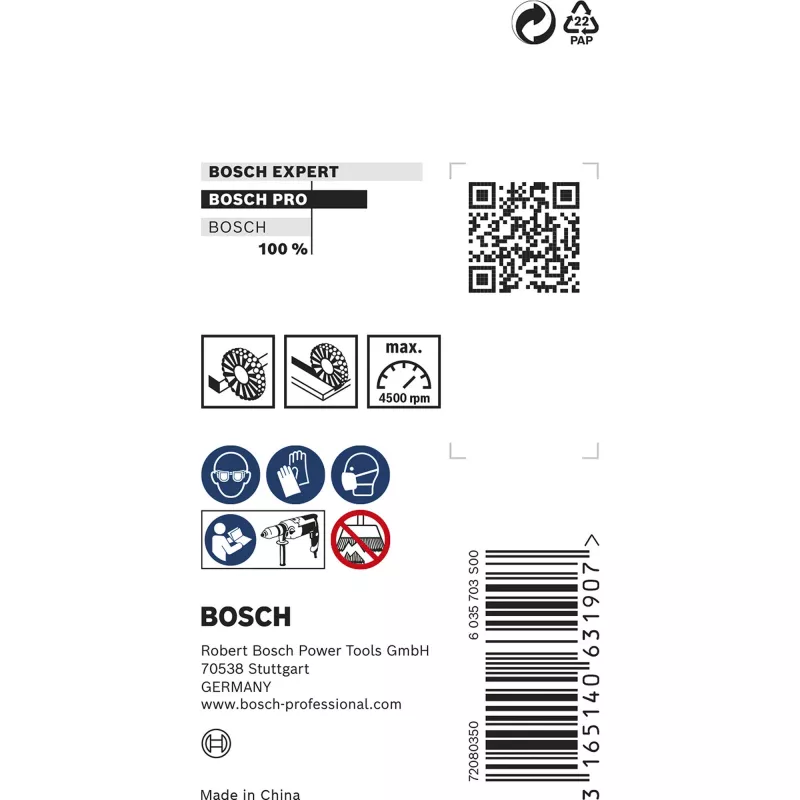 Bosch 2 608 622 110 Spazzola metallica/Spazzola a tazza 3 cm