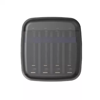 Caricabatterie XTAR BC4 per AA/AAA NiMH e Li-Ion, 4 slot, ingresso DC/USB, nero