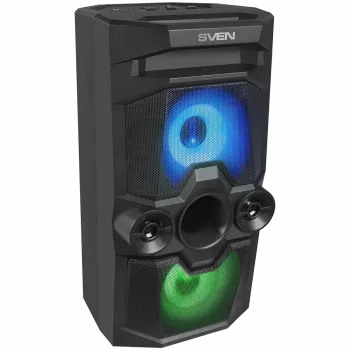 Cassa SVEN PS-650, nera (50W, TWS, Bluetooth, FM, USB, microSD, display LED, 4000mAh)