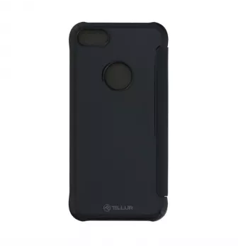 Custodia a portafoglio per telefono Tellur per iPhone 8 — similpelle, nero, con specchio