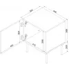 Set comodini 2 pz. Cama Meble ISLA 44,5×40×59 cm nero opaco MDF/truciolare