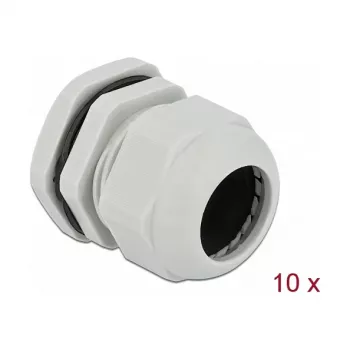 Pressacavo DeLOCK 60227 grigio plastica 10 pz.