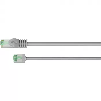 Cavo patch CAT 8.1 Ultra-Flexible sottile U/FTP grigio Goobay - connettore extra-corto 99,9% (74349)